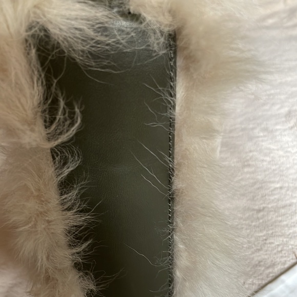 Tan nude beige fur clutch with army green leather by 3.1 Phillip lim - Picture 10 of 10